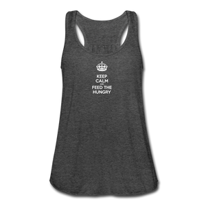 Keep Calm Flowy Tank Top by Bella - deep heather