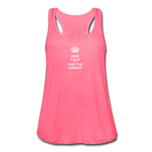 Keep Calm Flowy Tank Top by Bella - neon pink