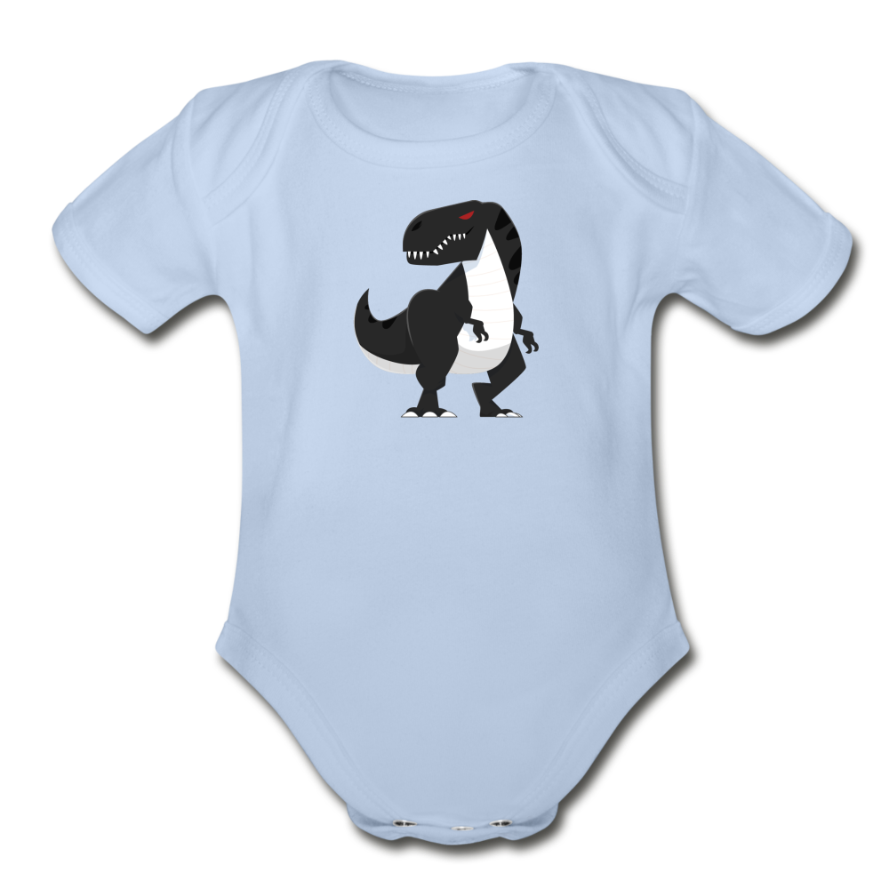 Cartoon T-Rex Baby Bodysuit - sky