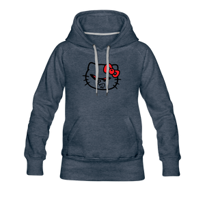 HELL-O Kitty Women’s Hoodie - heather denim