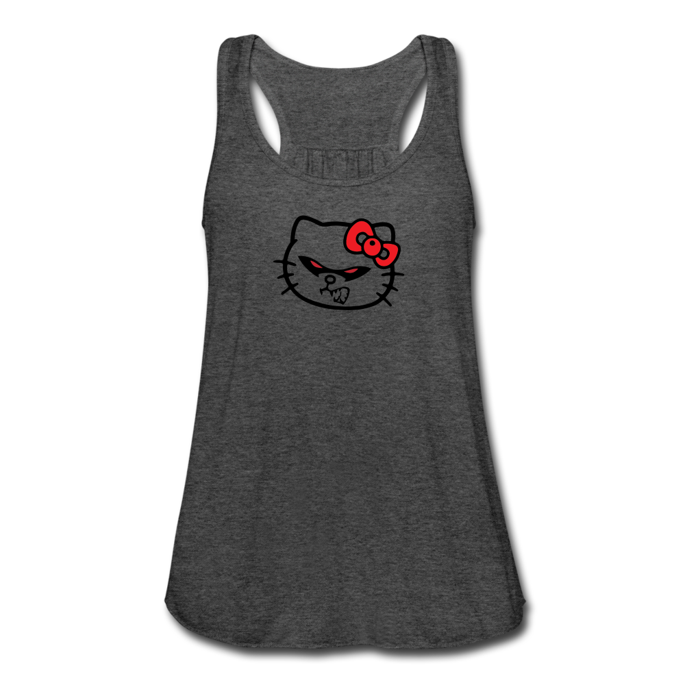 HELL-O Kitty Flowy Tank Top - deep heather