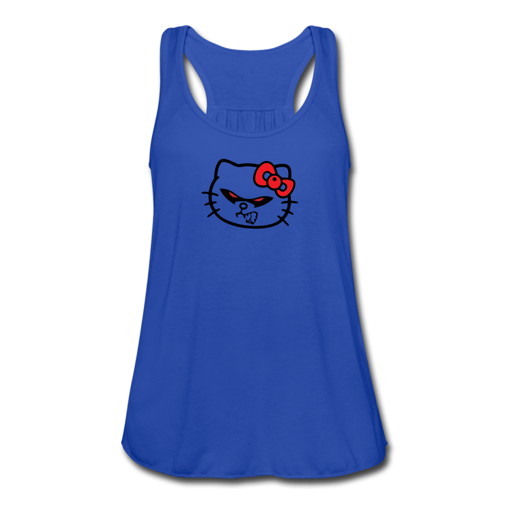 HELL-O Kitty Flowy Tank Top - royal blue