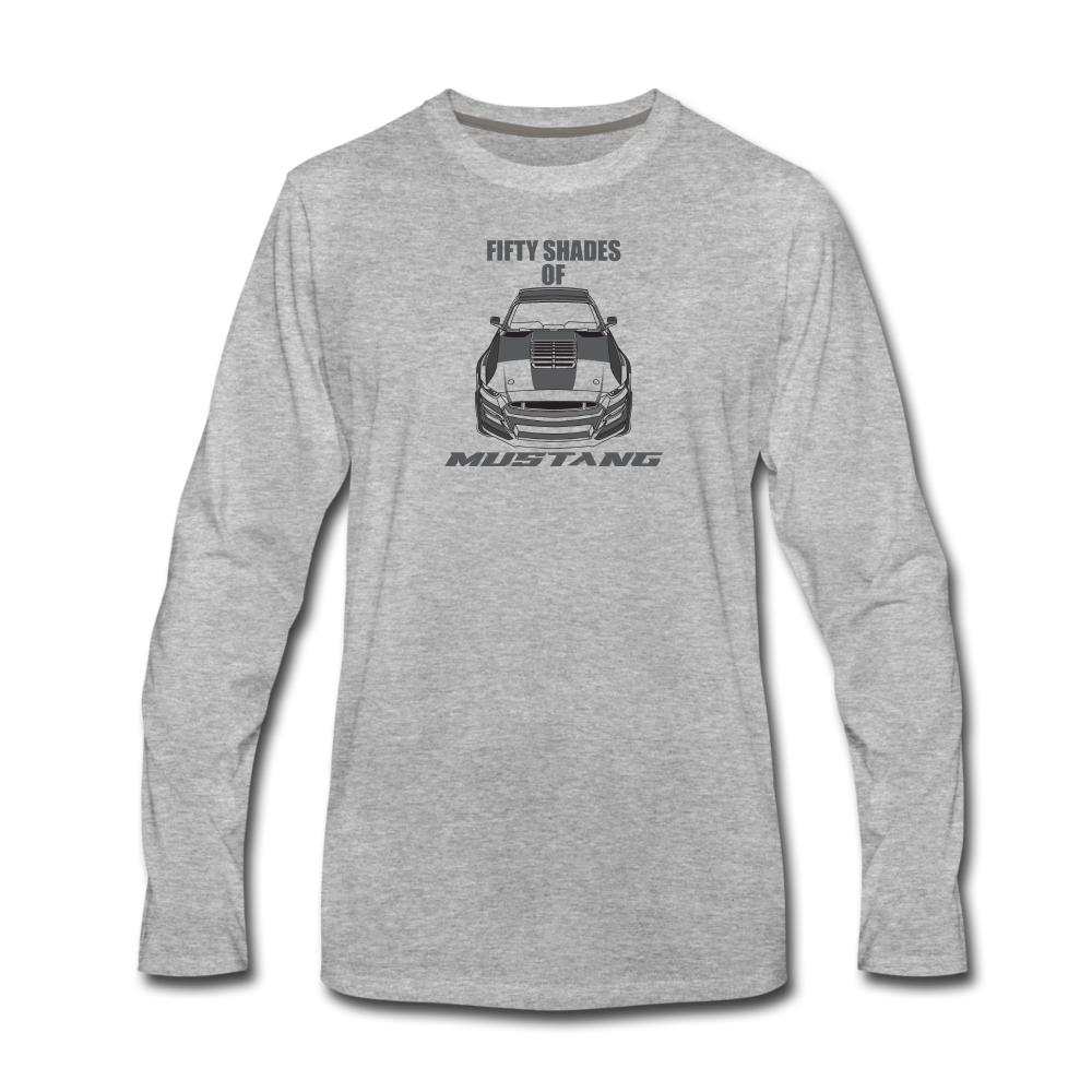Fifty Shades Of Mustang Men's Long Sleeve T-Shirt - heather gray