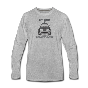 Fifty Shades Of Mustang Men's Long Sleeve T-Shirt - heather gray