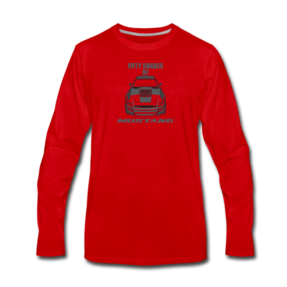 Fifty Shades Of Mustang Men's Long Sleeve T-Shirt - red