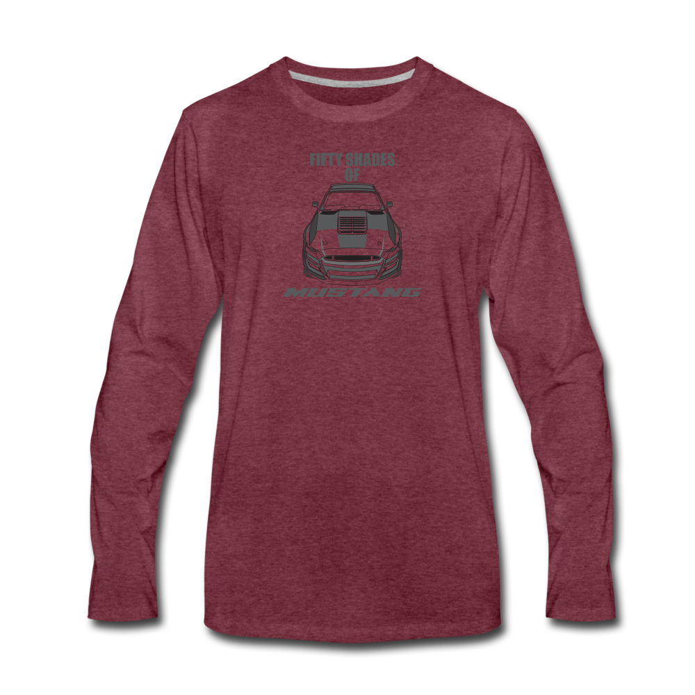 Fifty Shades Of Mustang Men's Long Sleeve T-Shirt - heather burgundy