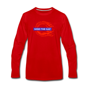 Mind The Gap Men's Long Sleeve T-Shirt - red