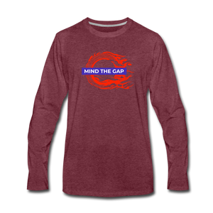 Mind The Gap Men's Long Sleeve T-Shirt - heather burgundy