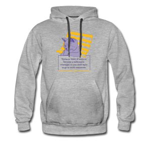 Concentrated Cat Men’s Hoodie - heather gray