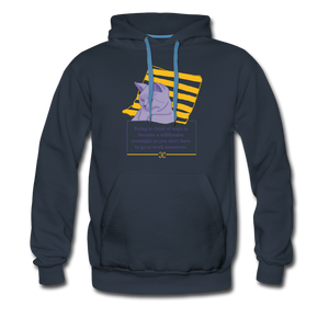 Concentrated Cat Men’s Hoodie - navy