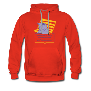 Concentrated Cat Men’s Hoodie - red