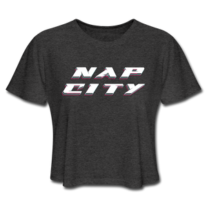 Nap City Women's Cropped T-Shirt - deep heather
