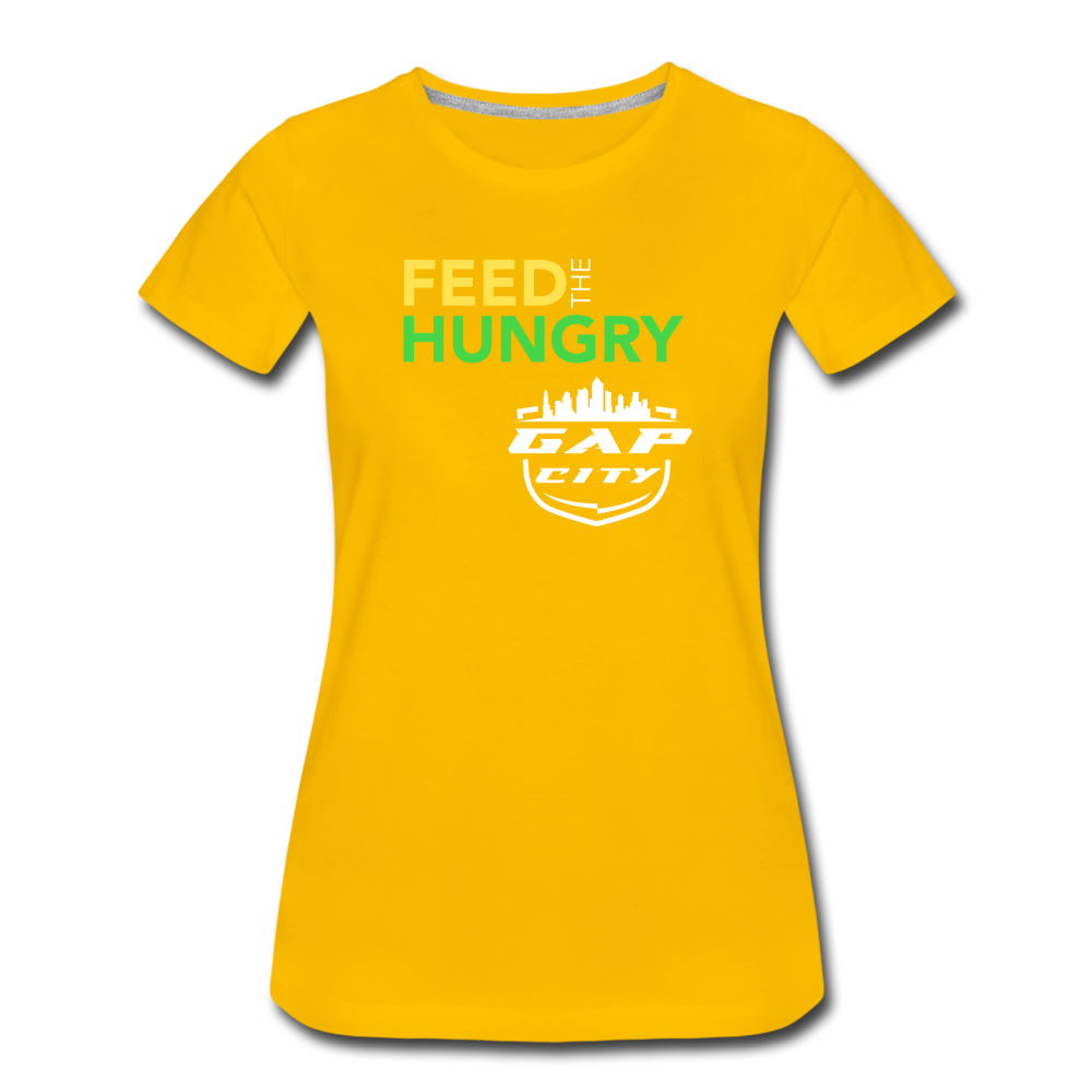 Feed The Hungry Women’s T-Shirt - sun yellow
