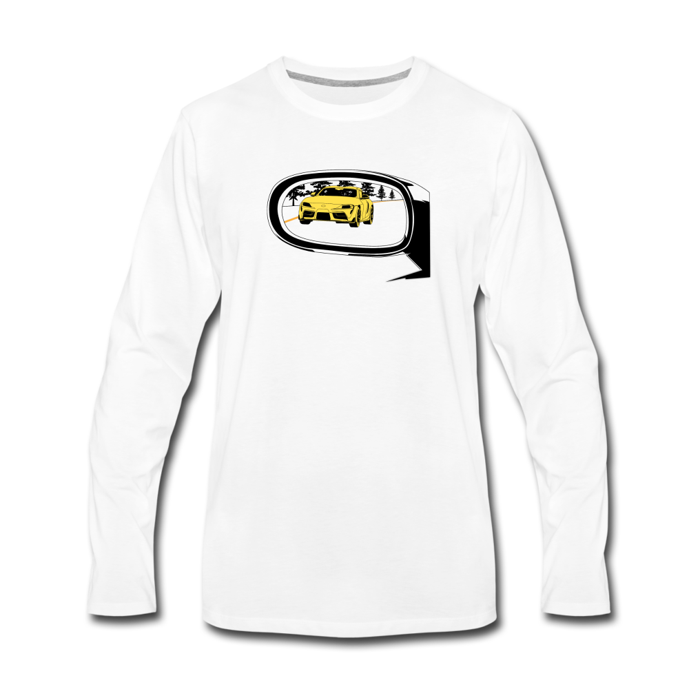 Objects In The Mirror Men's Long Sleeve T-Shirt - white