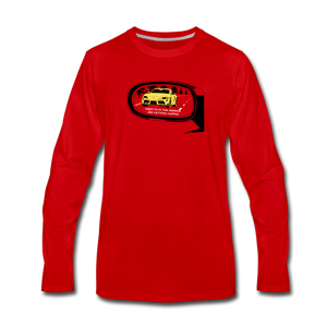 Objects In The Mirror Men's Long Sleeve T-Shirt - red