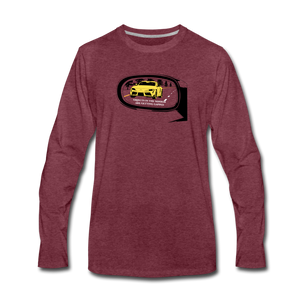 Objects In The Mirror Men's Long Sleeve T-Shirt - heather burgundy
