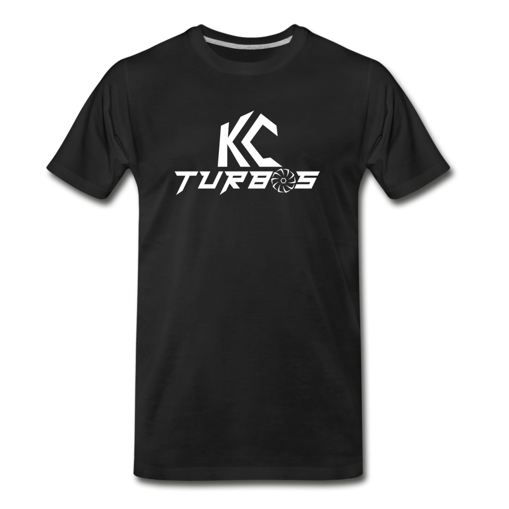 KC Turbos Stacked Logo Men's T-Shirt - black