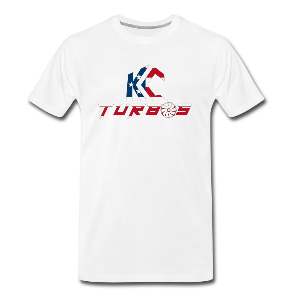KC Turbos Patriotic Men's T-Shirt - white