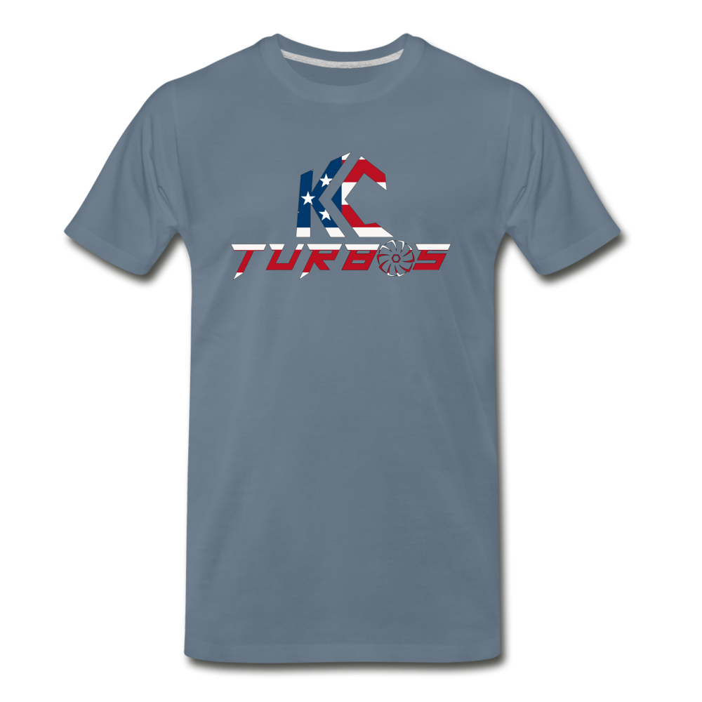 KC Turbos Patriotic Men's T-Shirt - steel blue