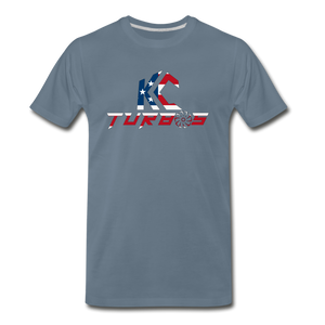 KC Turbos Patriotic Men's T-Shirt - steel blue