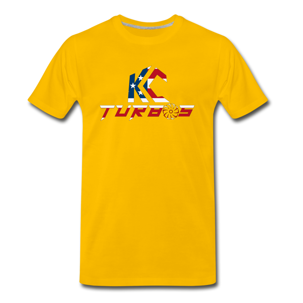 KC Turbos Patriotic Men's T-Shirt - sun yellow