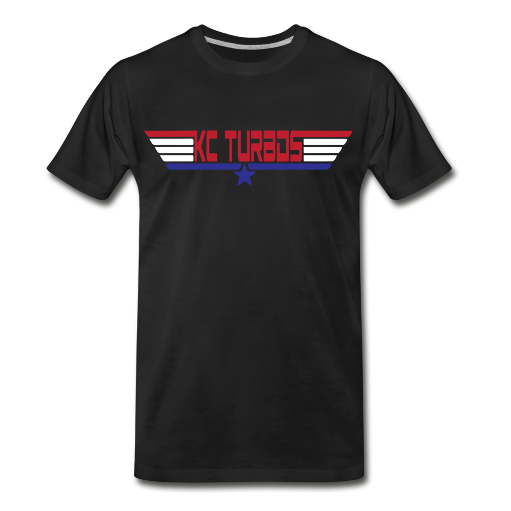 KC Turbos Top Gunner Men's T-Shirt - black