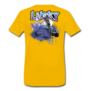 KC Turbos "Lucky" Men's T-Shirt - sun yellow