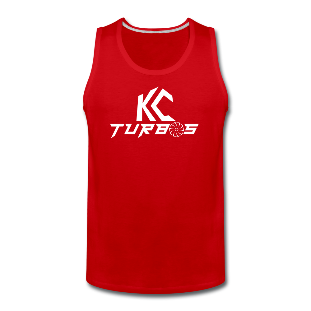 KC Stacked Logo Men’s Tank - red