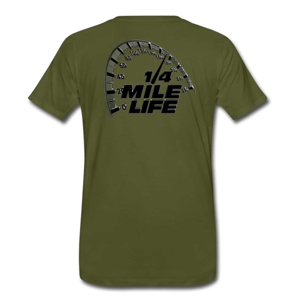 1/4 MILE LIFE Men's T-Shirt - olive green