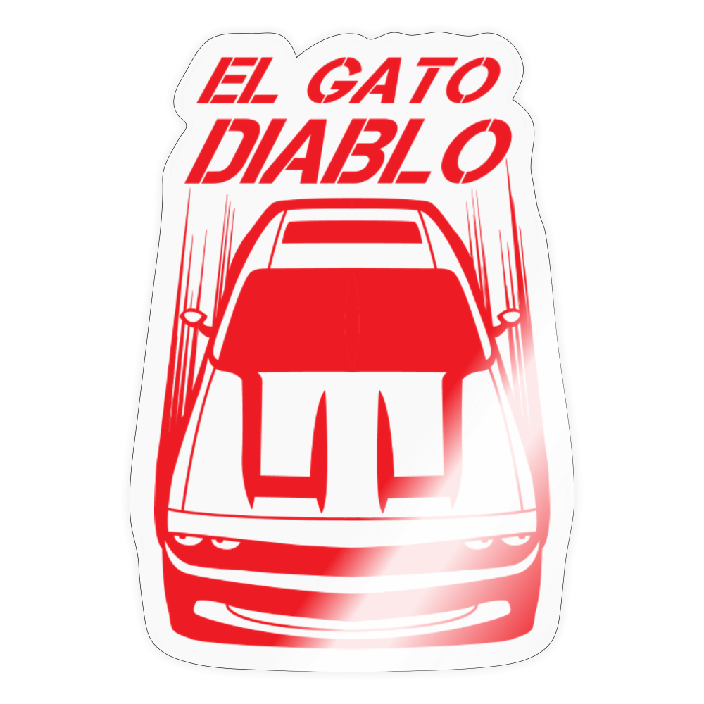 El Gato Diablo Sticker - transparent glossy