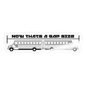 Gap Size Sticker - transparent glossy