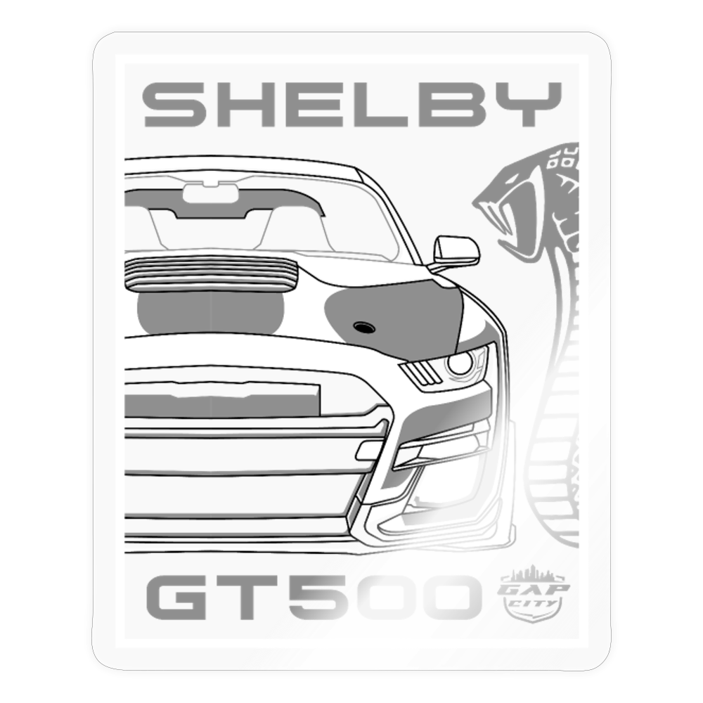 Shelby GT500 Sticker - transparent glossy