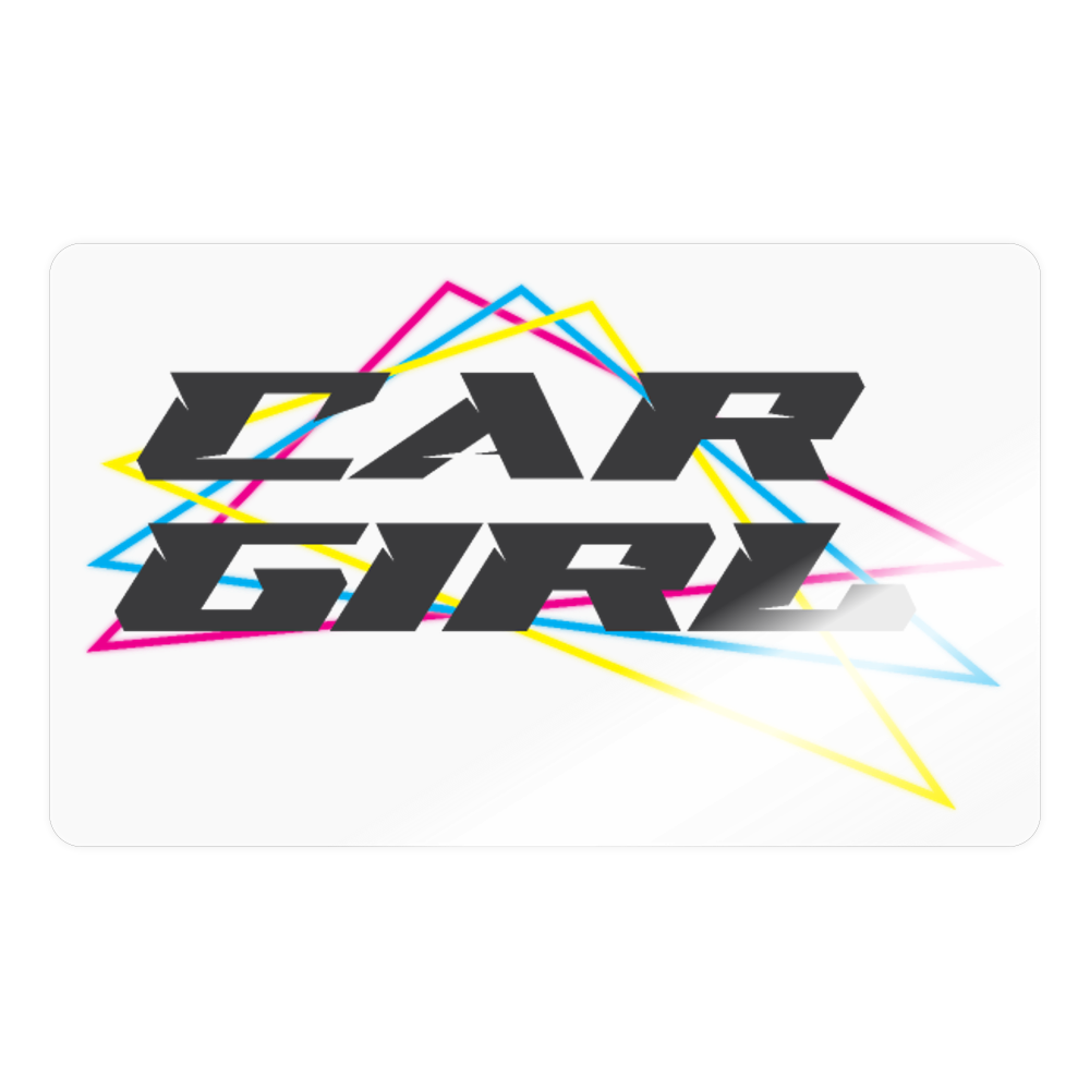 Car Girl Sticker - transparent glossy
