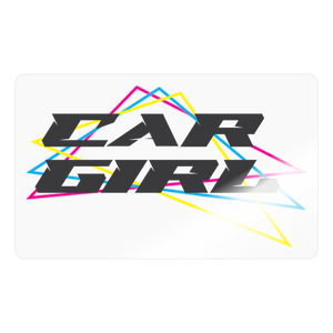 Car Girl Sticker - transparent glossy